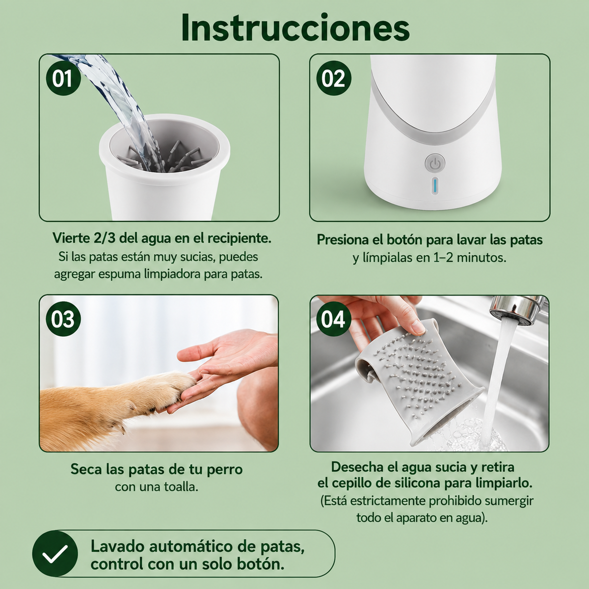 LavaPatas Automatico Para Mascotas